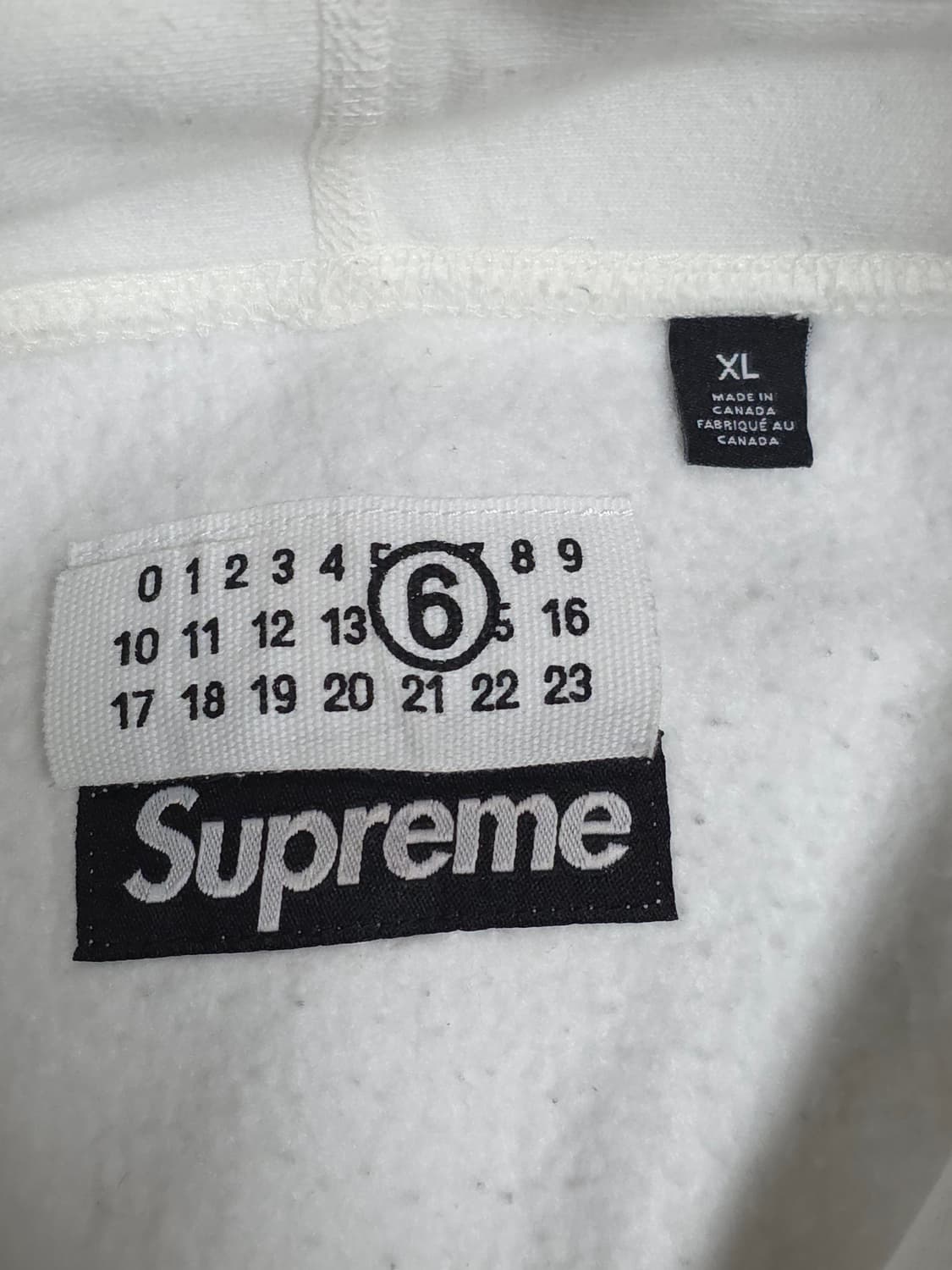 [XL] 슈프림 마르지엘라 포일 박스로고 후드 화이트 상품이미지7