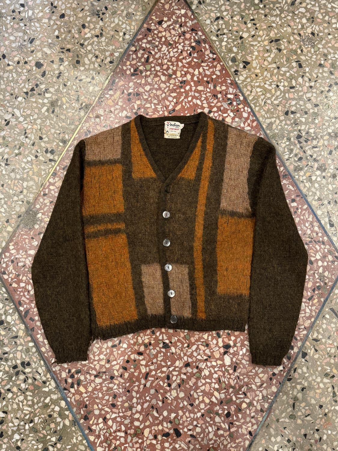 60s Indian 모헤어 가디건 (S) 상품이미지1