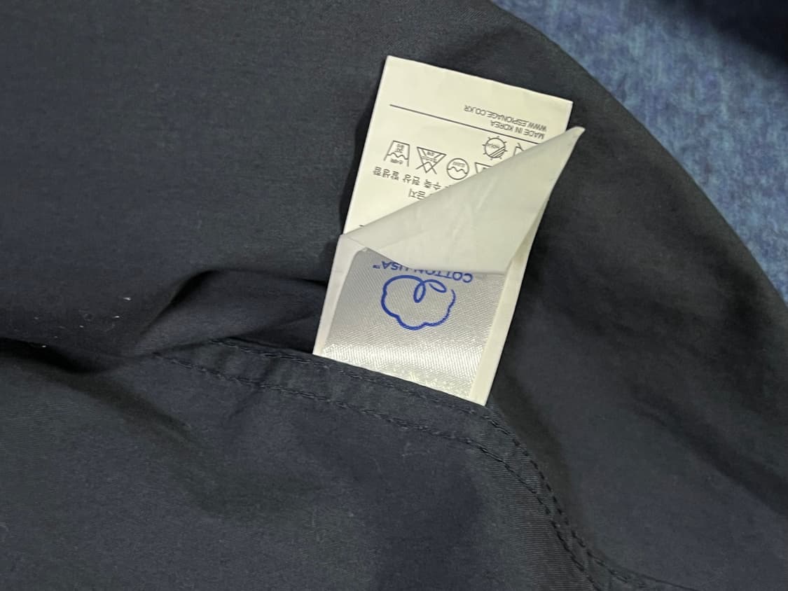 에스피오나지 노카라 워크셔츠 네이비 상품이미지4