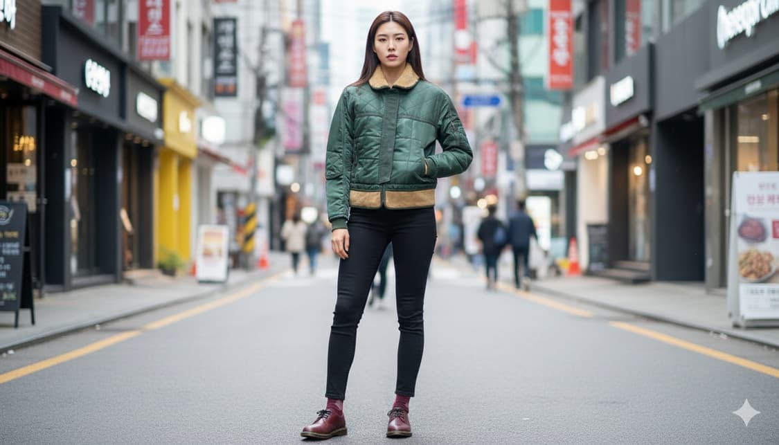 Chevignon 쉐비뇽 레더 파츠 양털 봄버 상품이미지1