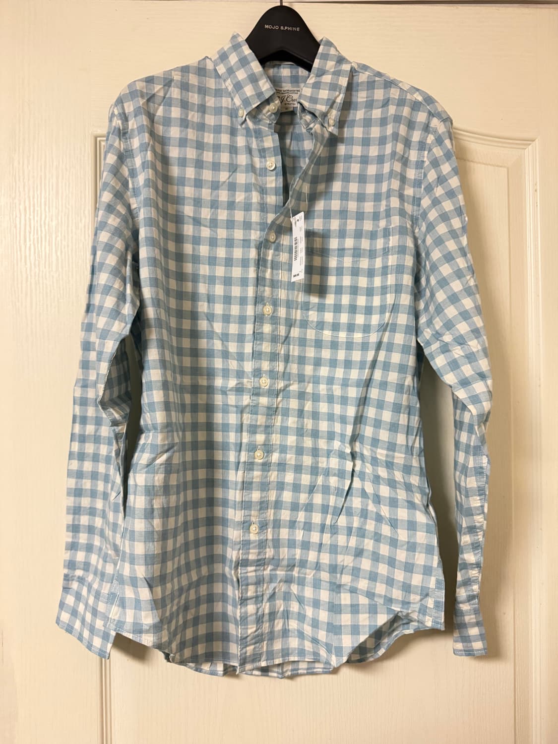 J.Crew 하늘색 깅엄 체크 셔츠 S 상품이미지1