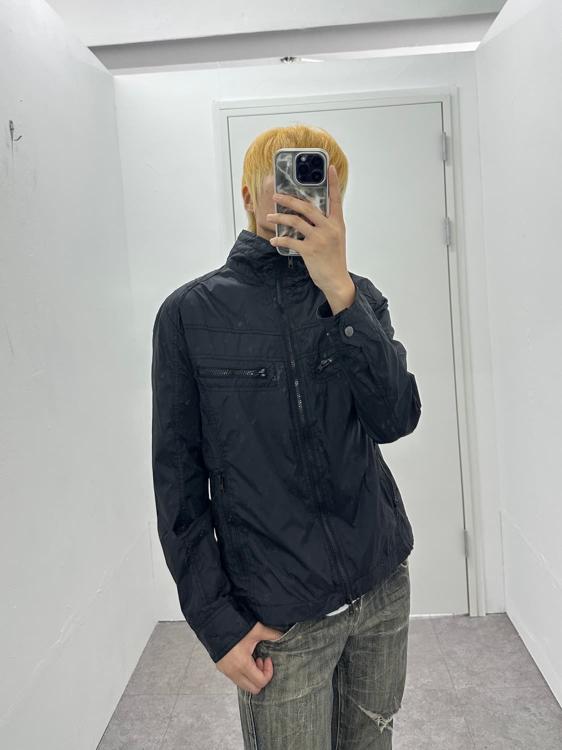 RAGEBLUE y2k pocket detail biker jacket 상품이미지3
