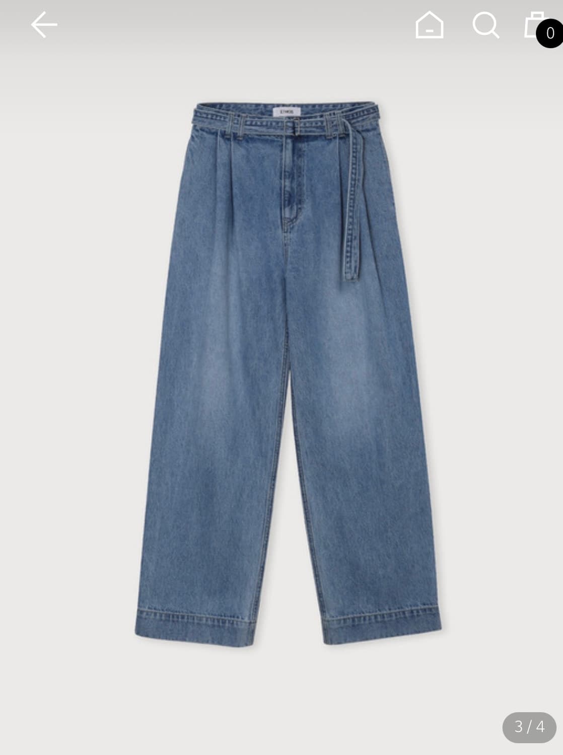 에토스 핀턱 벨티드 데님 3사이즈 상품이미지1