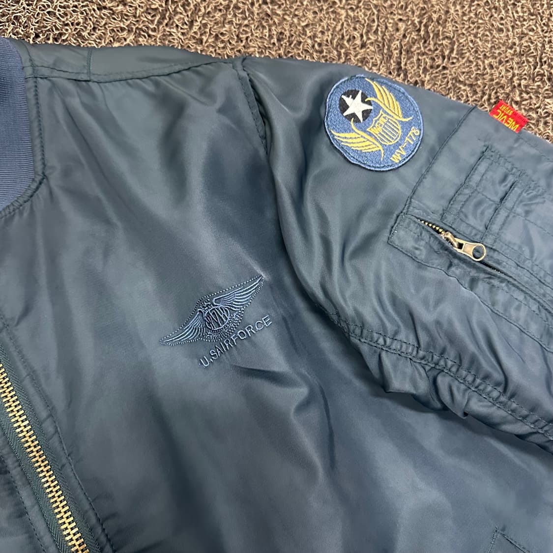 Captain Wevic US 에어포스 항공 MA-1 블루종 자켓 XL 상품이미지3