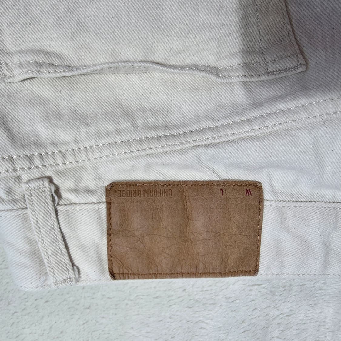 (L)유니폼브릿지 데님 팬츠 아이보리 상품이미지4