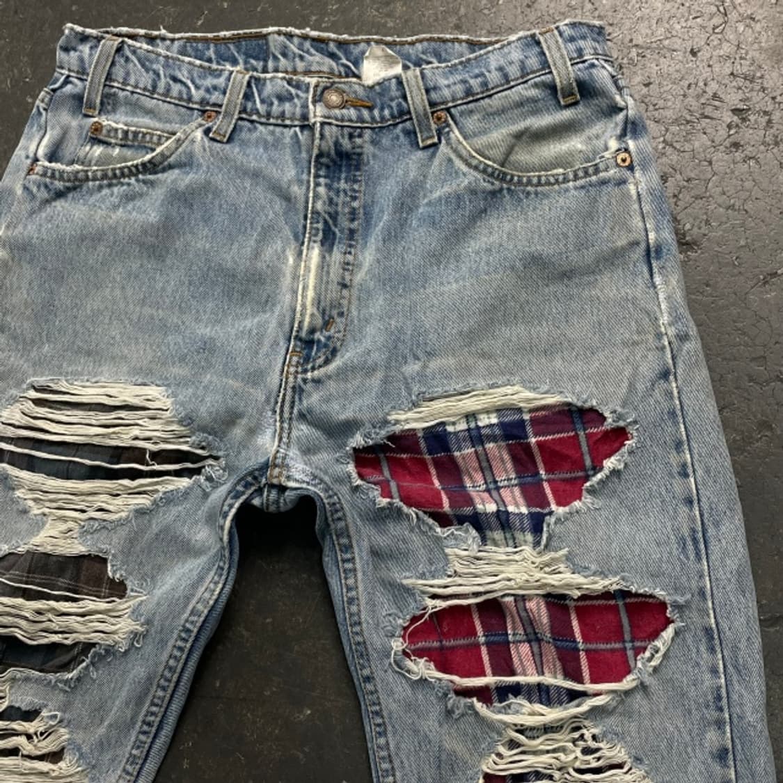 35 리바이스 505 리메이크 그런지 데님팬츠  상품이미지2