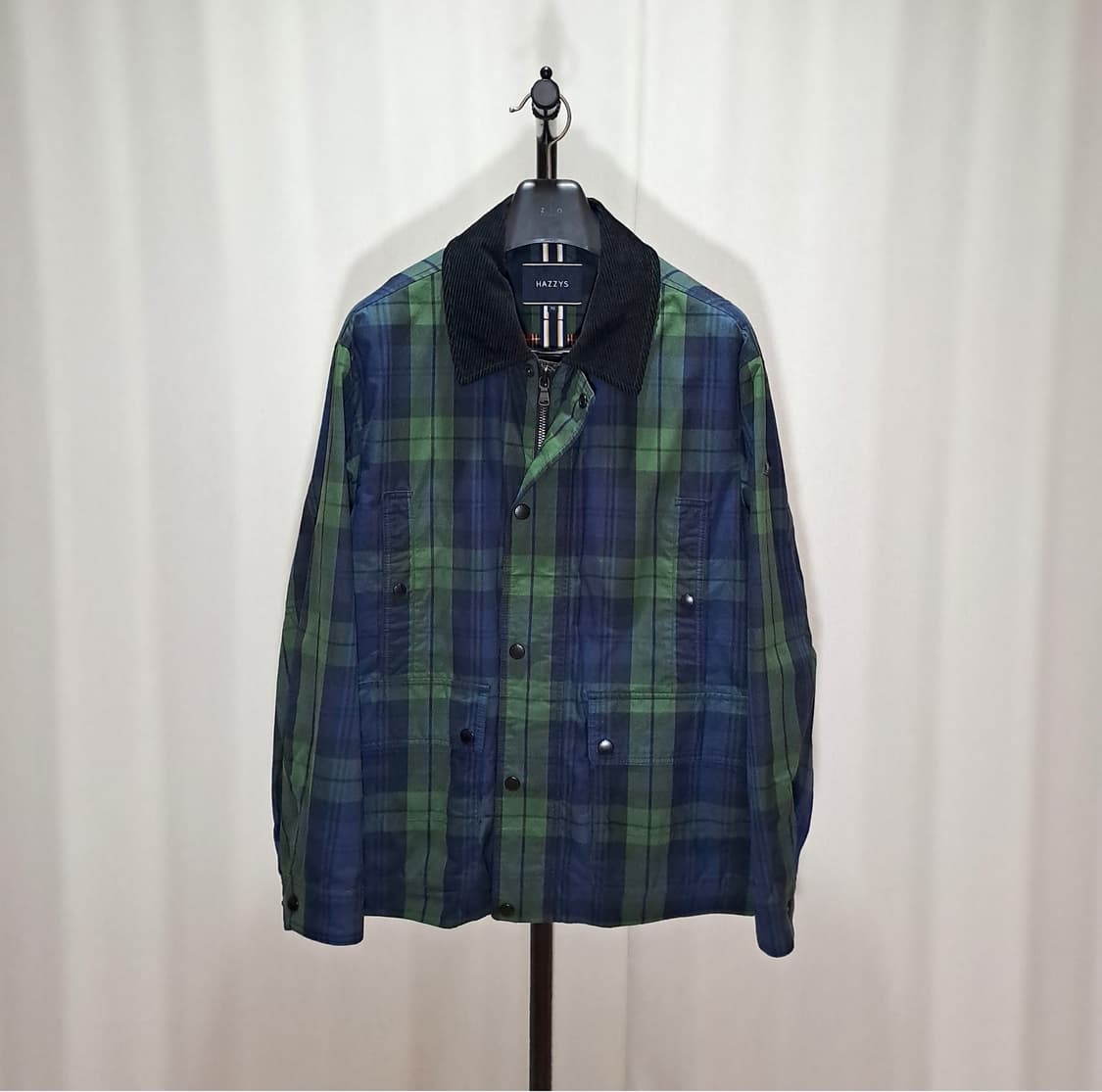 (택포) 헤지스 22FW 블랙와치 클래식 필드자켓 110 B39 상품이미지1