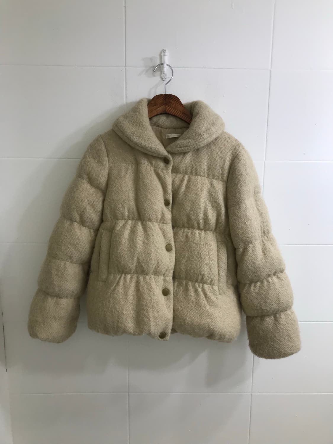 아이보리 베이지 모리걸 하구미 패딩 코디세트 상품이미지4