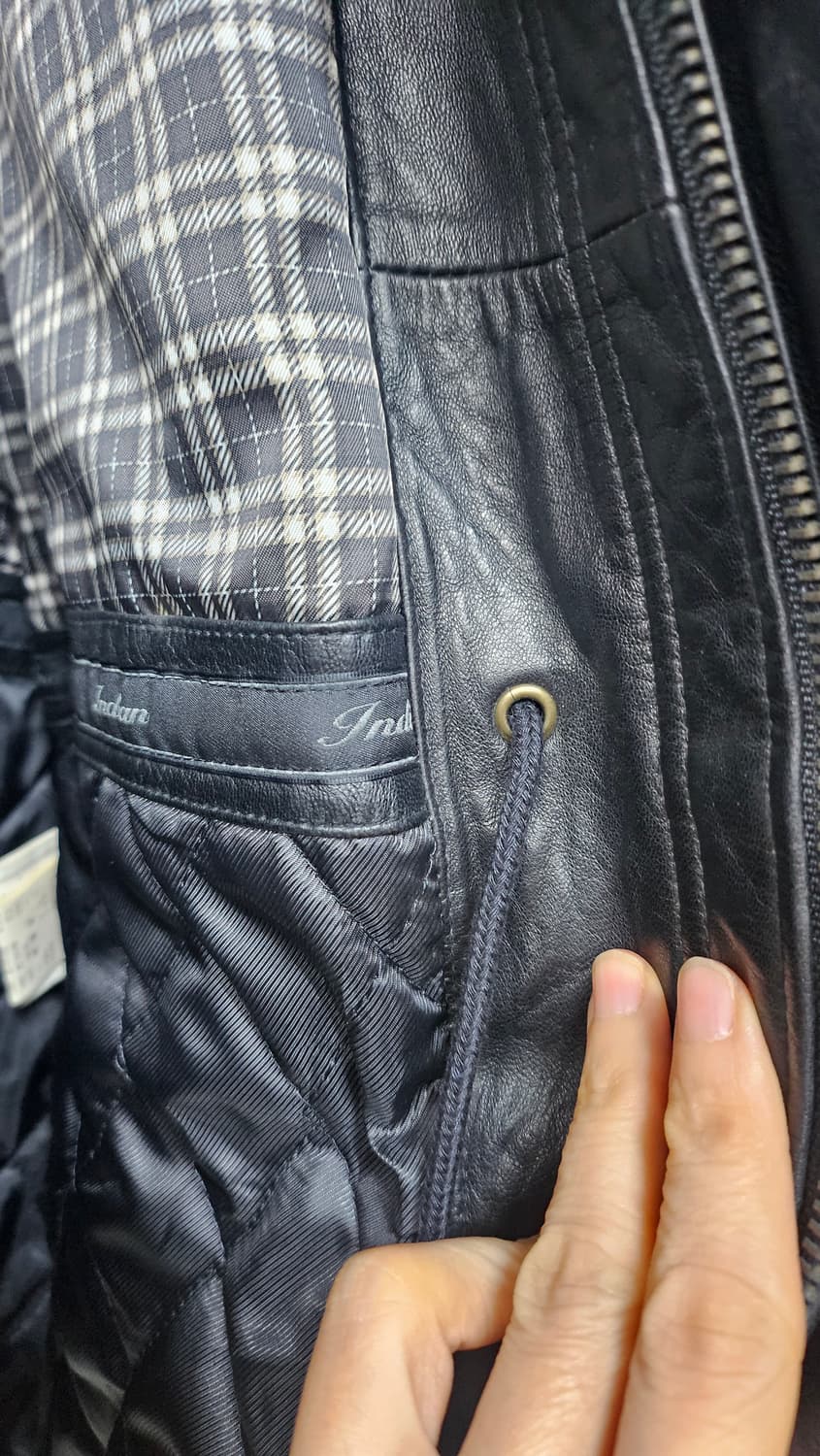 남성 블랙 양가죽 사파리형 자켓 상품이미지6