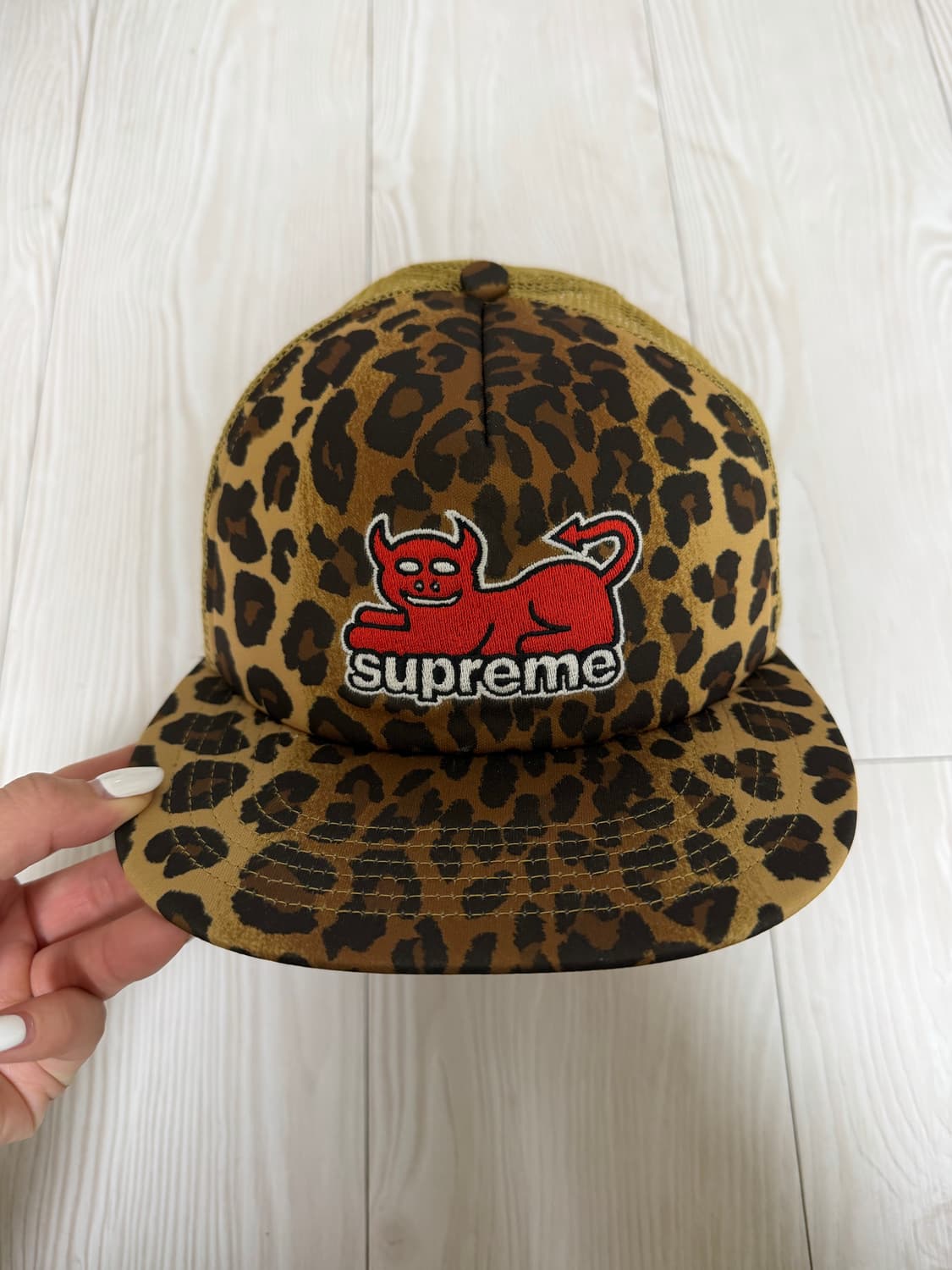 슈프림 x 토이 머신 메쉬 백 5-패널 레오파드 - 24SS 상품이미지1