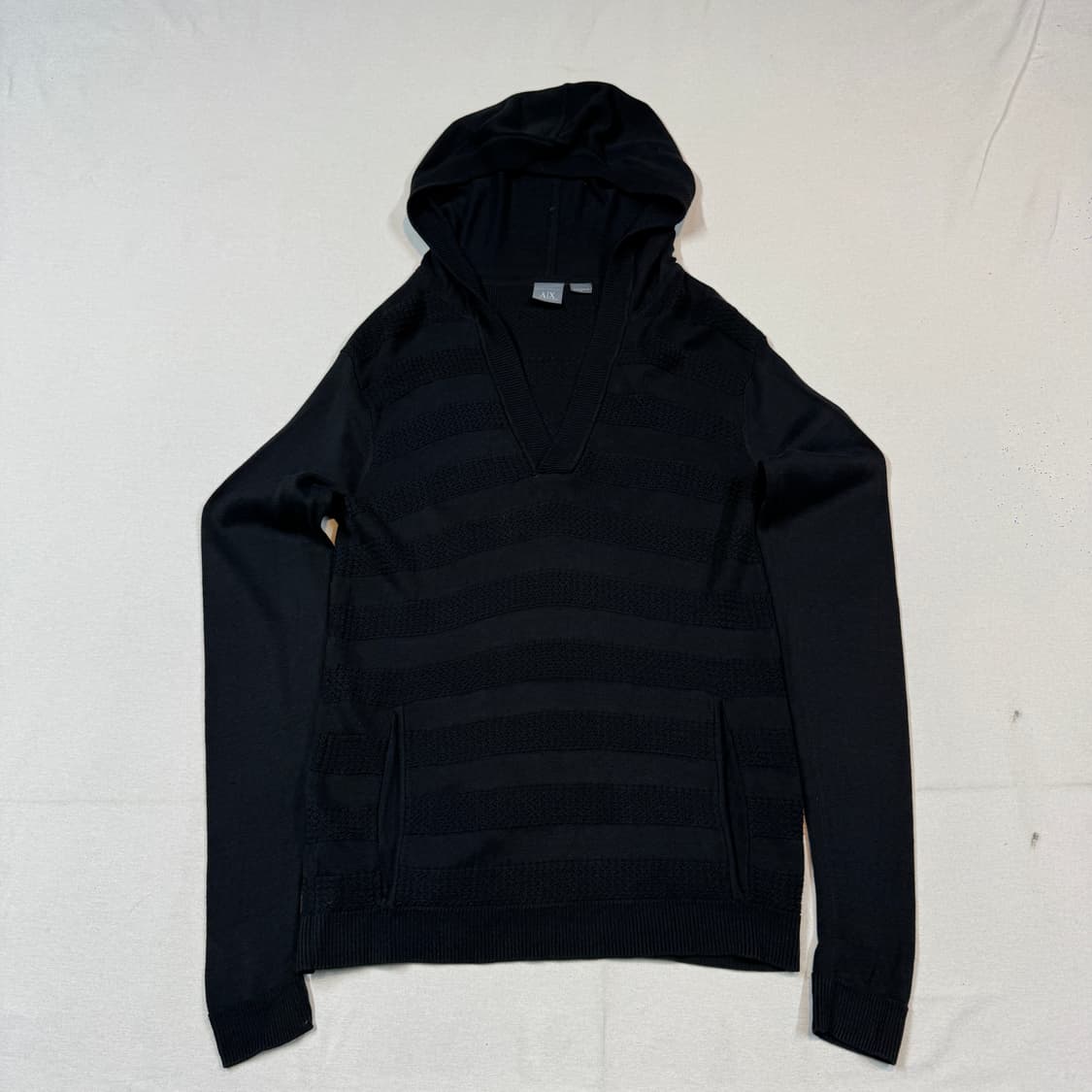 S) A|X 아르마니 익스체인지 스트라이프 후드 니트 상품이미지1