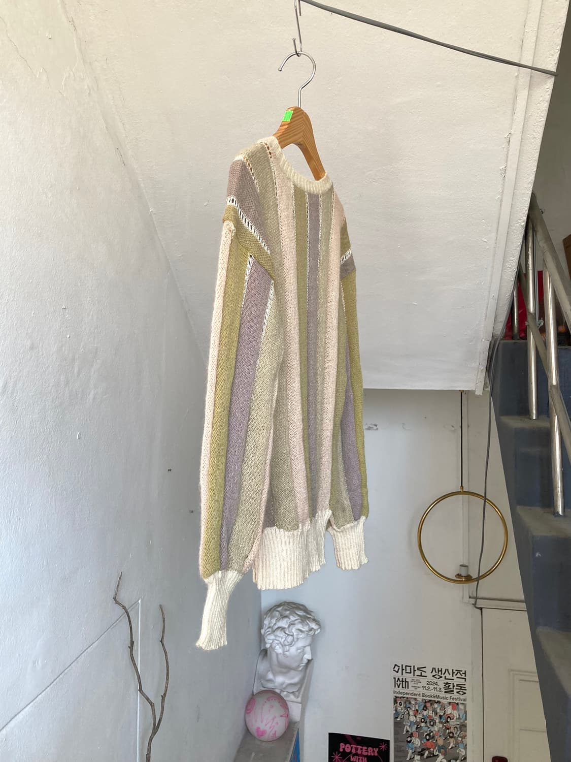 앙고라 모리걸 스트라이프 니트탑 상품이미지7