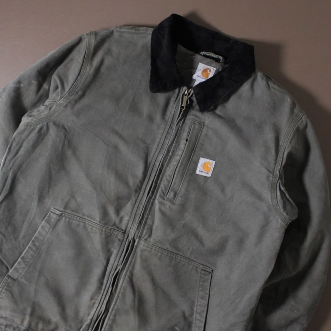 Carhartt 칼하트 덕 캔버스 인슐레이티드 다크 올리브 자켓  상품이미지2