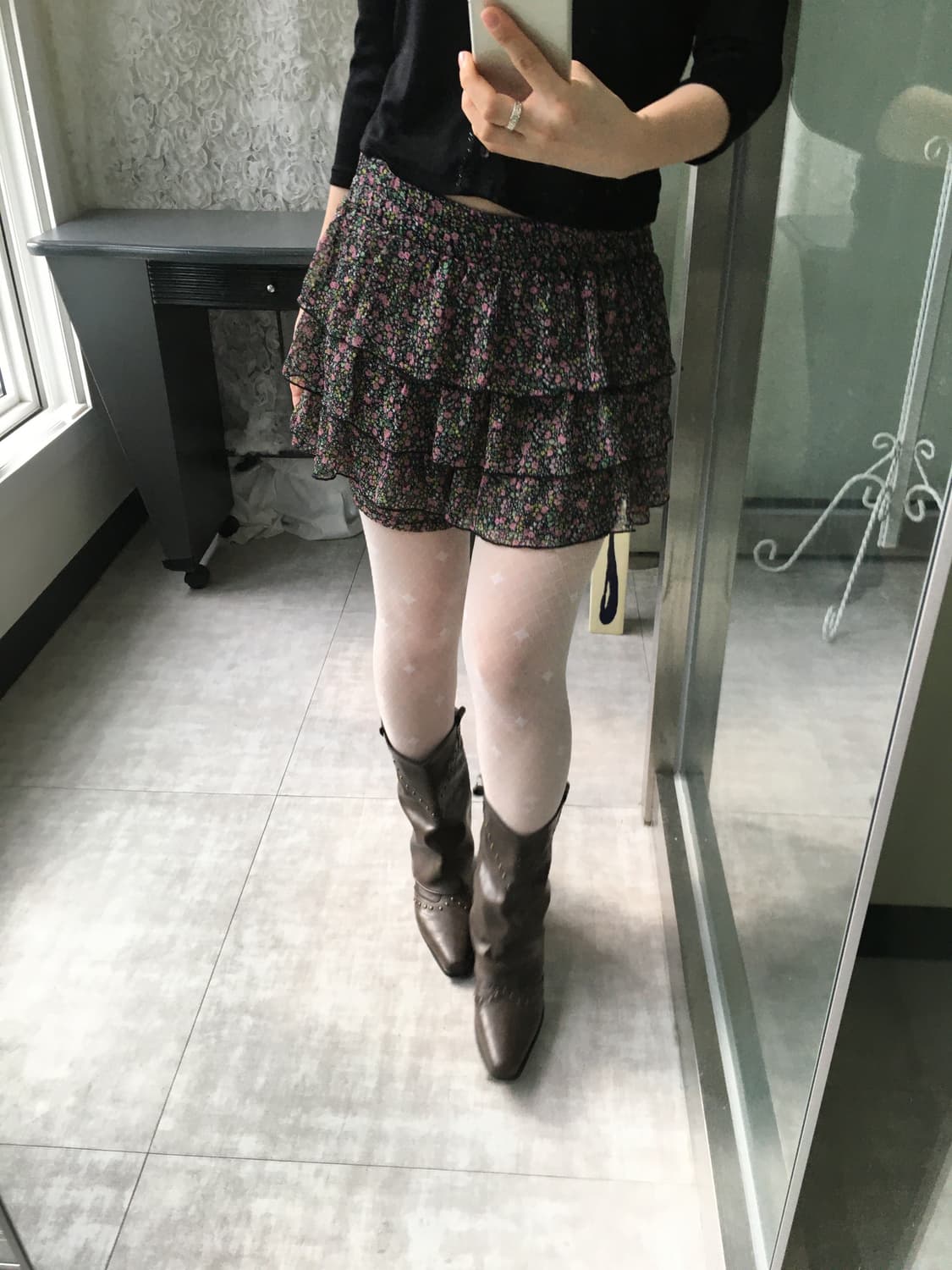 floral ruffle mini skirt 상품이미지5