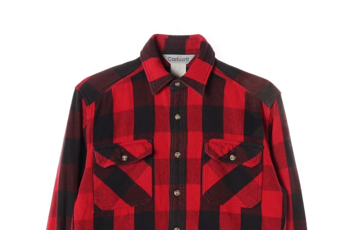 칼하트 버팔로 체크 플란넬 워크 셔츠 M 상품이미지3