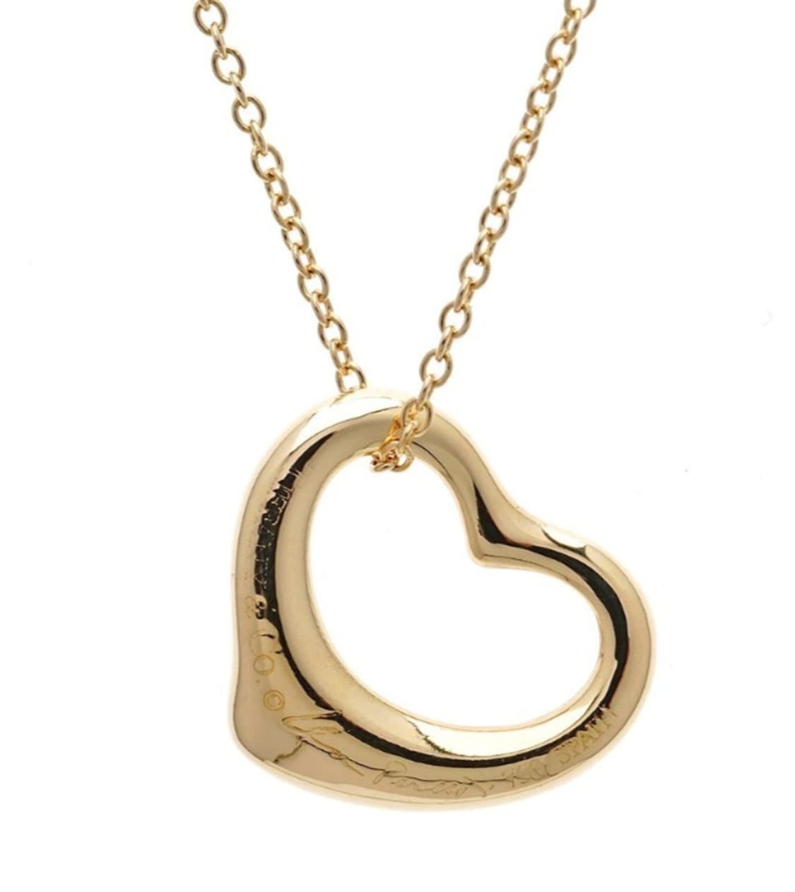 티파니앤코18k 5다이아오픈하트목걸이 정품  상품이미지5