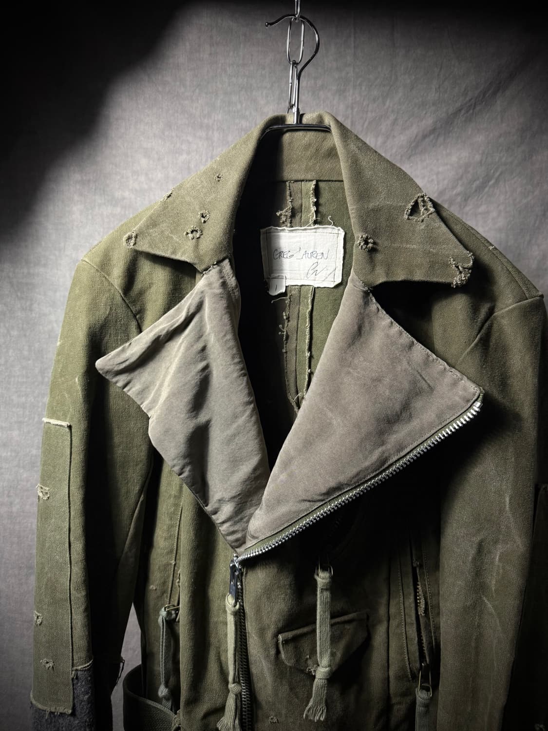 Greg Lauren Vintage Belted Biker Jacket 상품이미지4