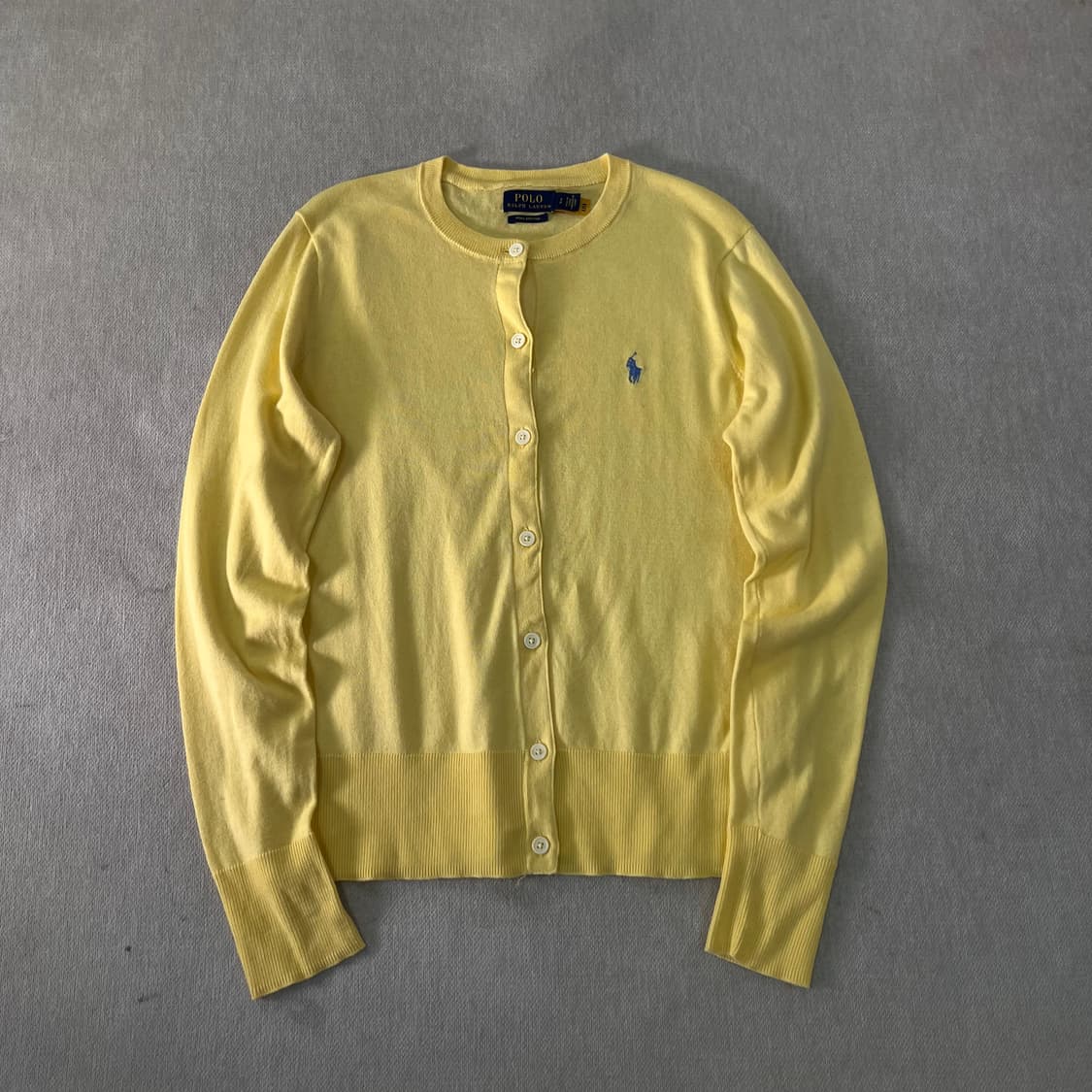 w95 폴로랄프로렌 신형라벨 옐로우 코튼 가디건 상품이미지1