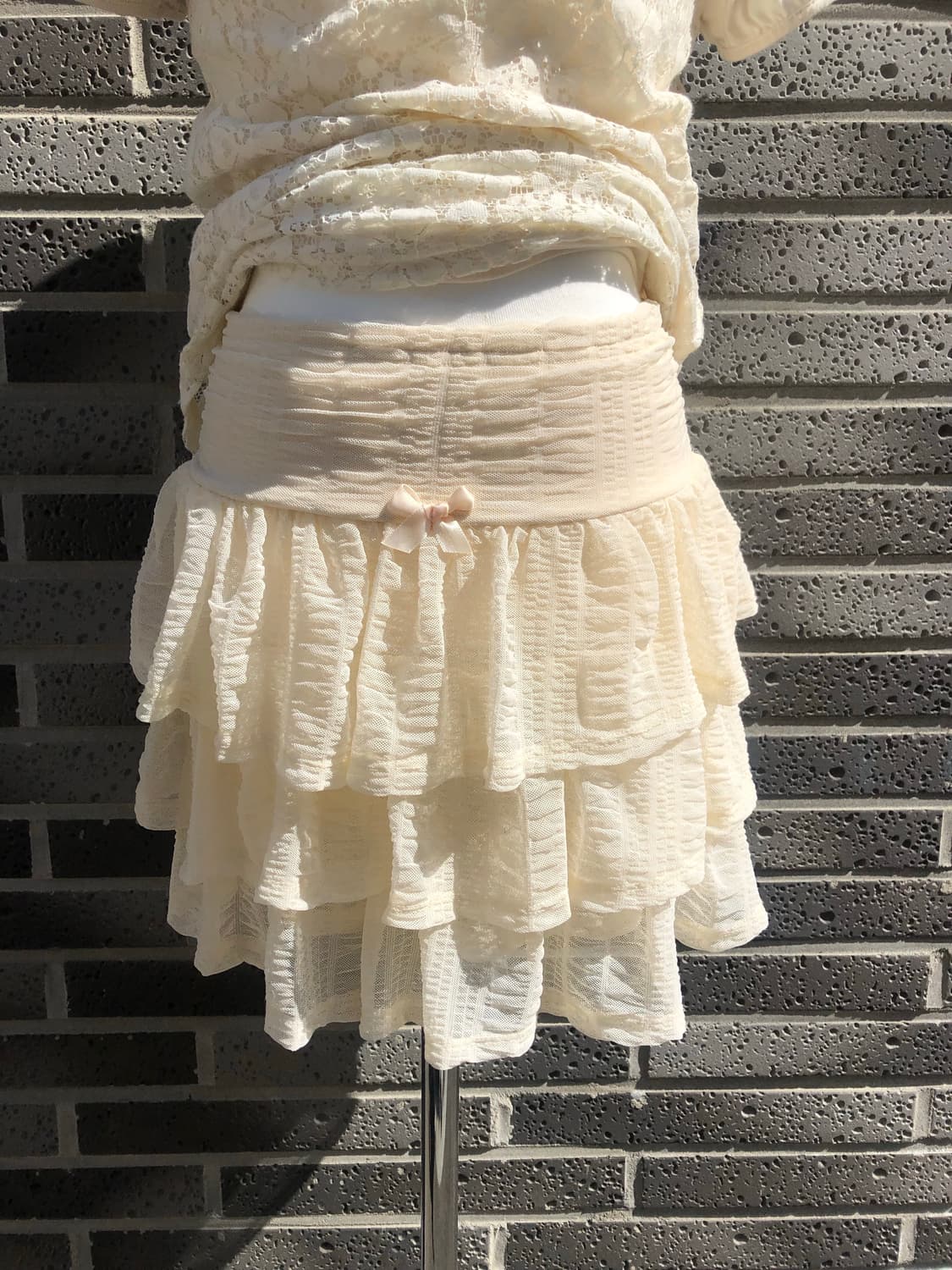 아이보리 캉캉 미니스커트 상품이미지2