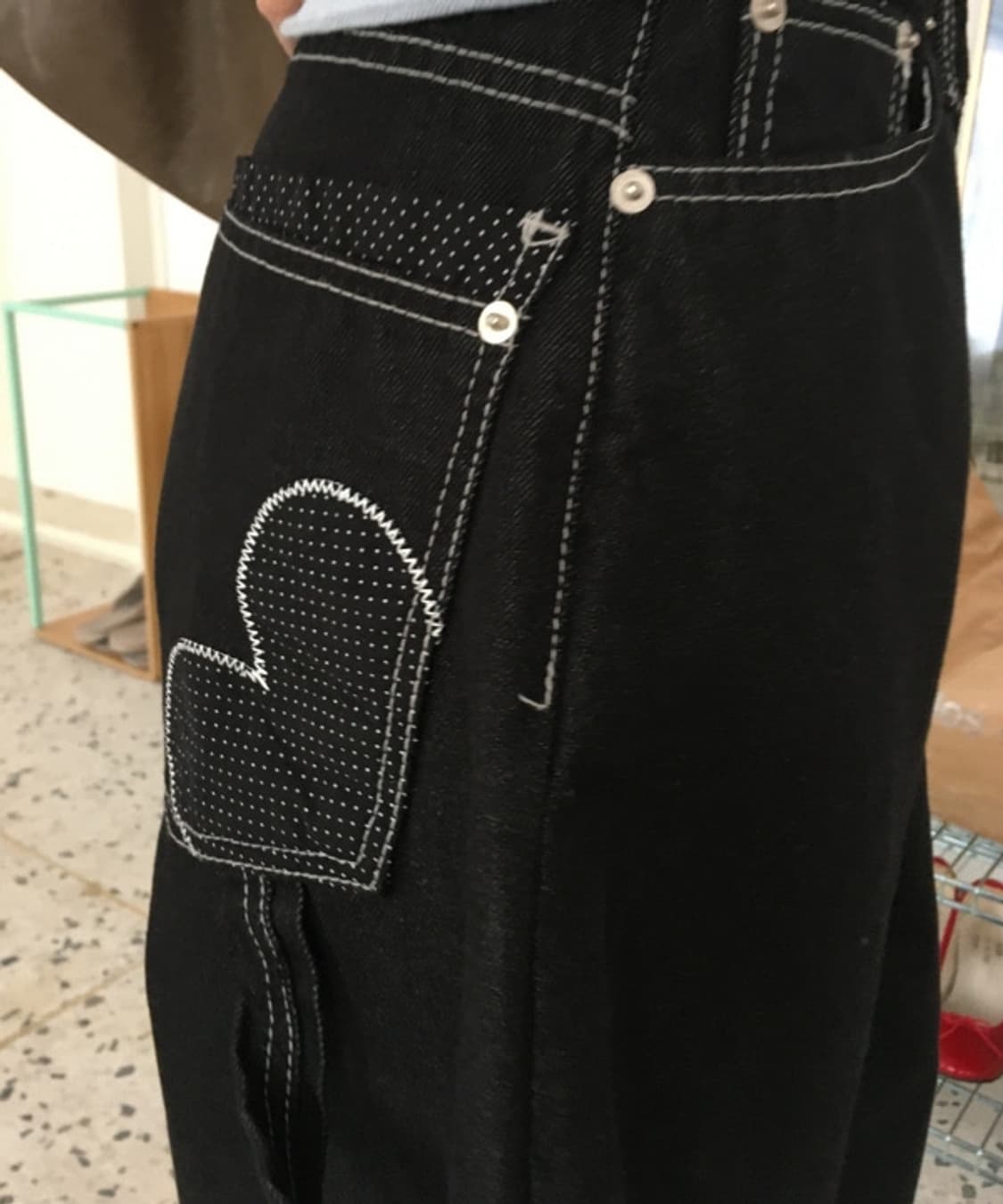 Mandarine Tree 하트별 자수 바지 상품이미지2