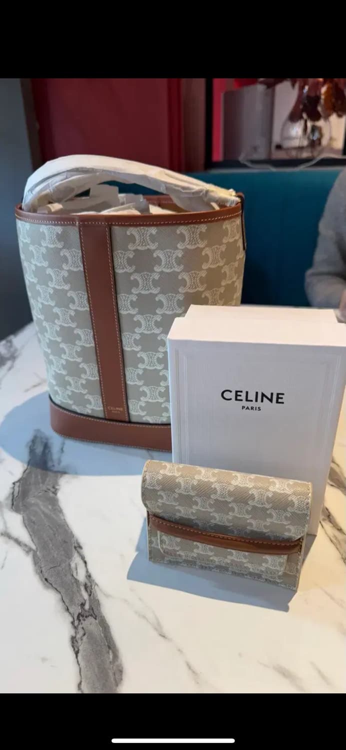 셀린느 트리옹프 카드지갑 그레인 레더 상품이미지2