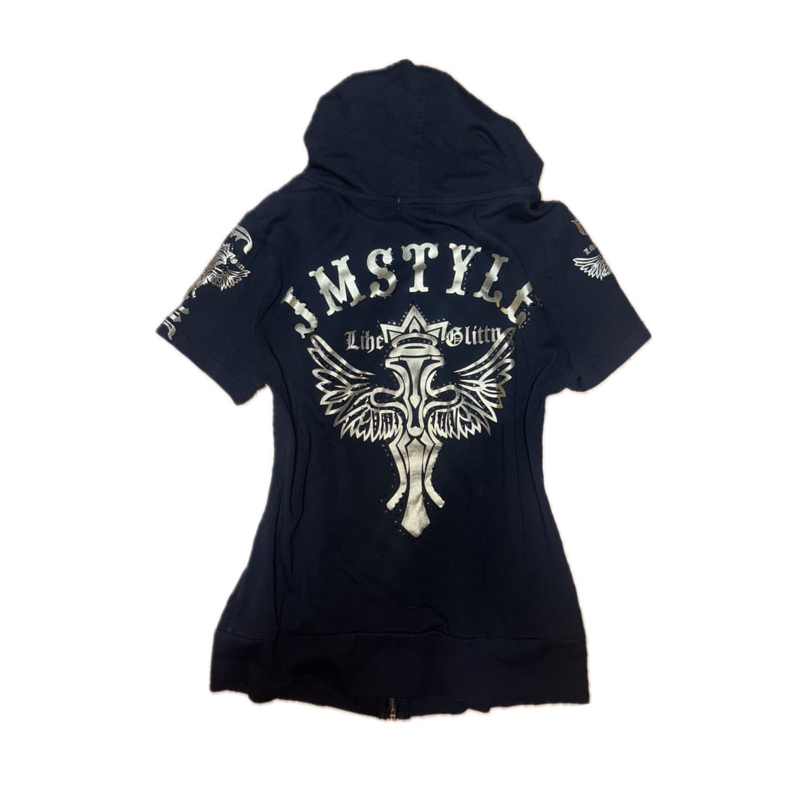 아케호무 펑크 반팔 후드집업 상품이미지2