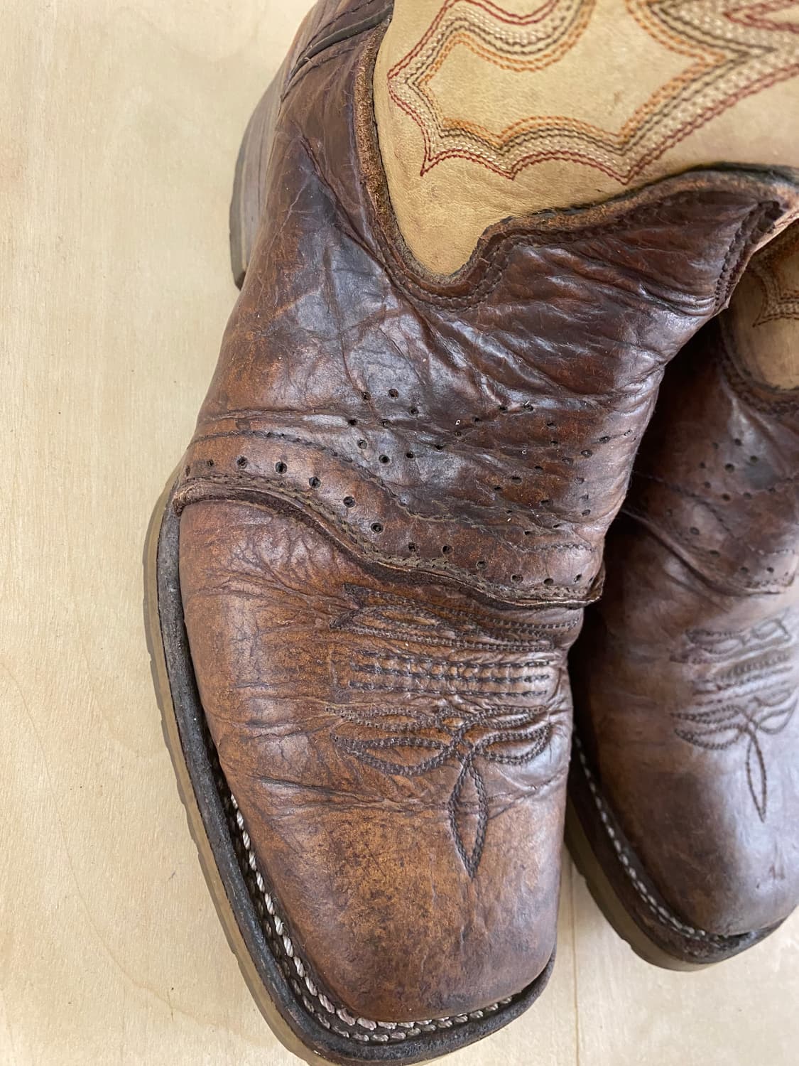 VTG square toe western boots 스퀘어토 웨스턴 부츠 상품이미지5