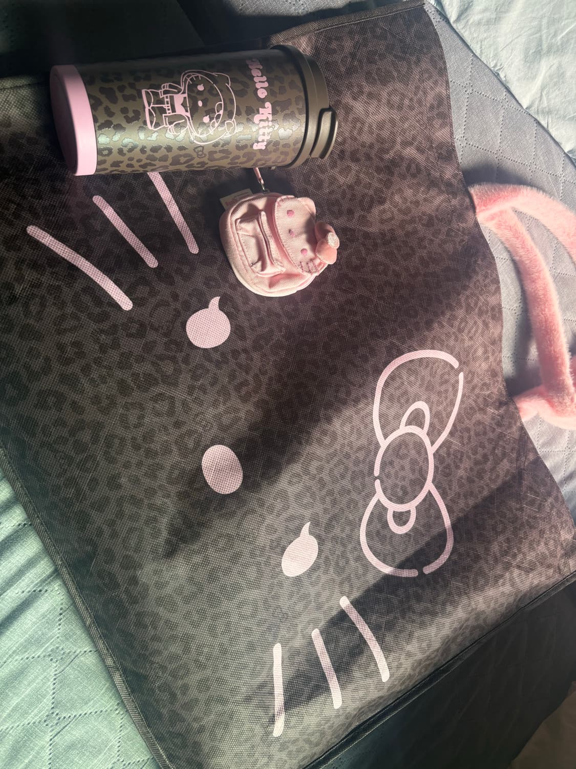 헬로키티 TBH 레오파드 텀블러 480ml + 키링 + 더스트백 상품이미지2