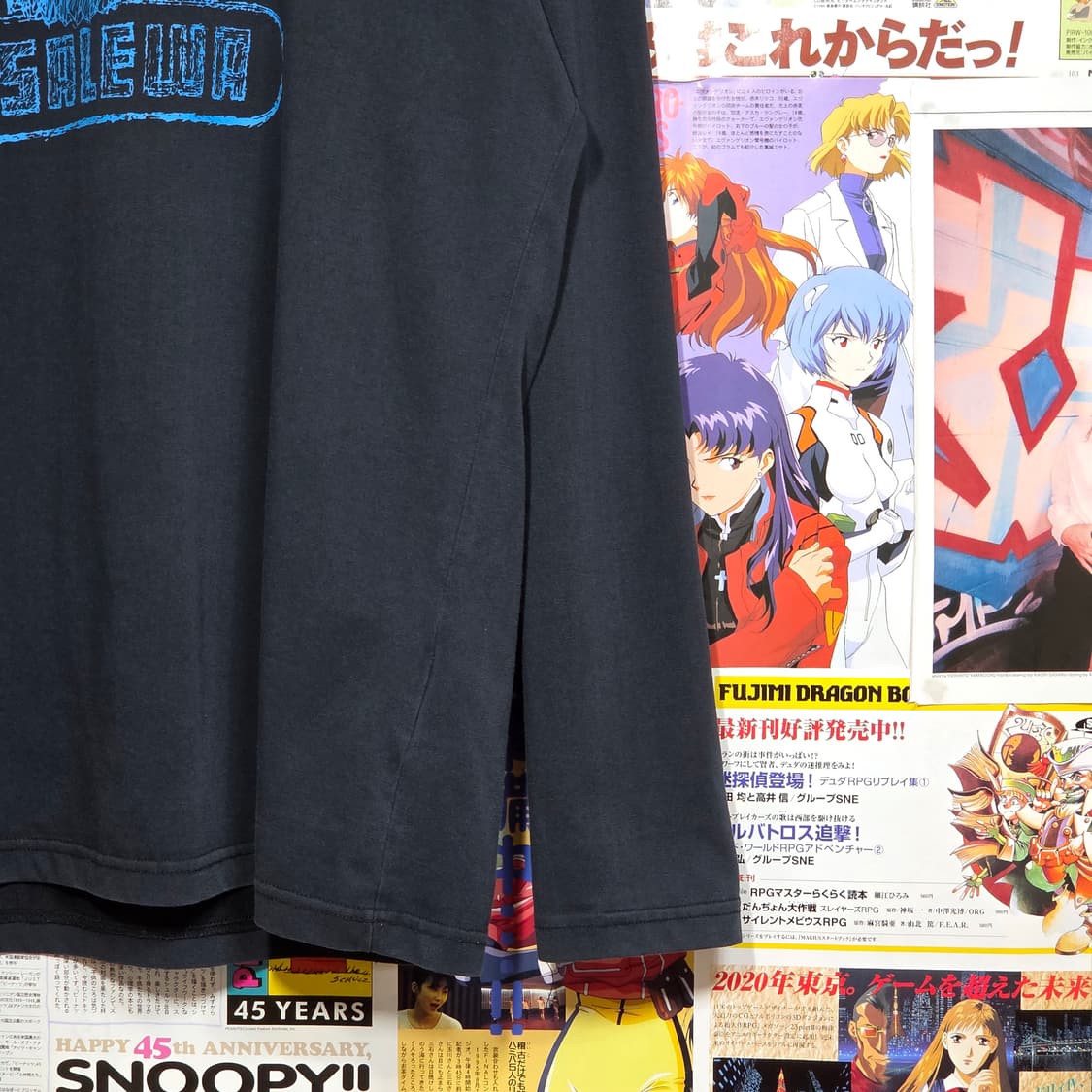 블루 스티치 이글 프린팅 롱슬리브 상품이미지4