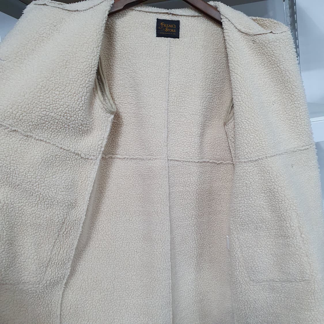 빈티지 모리걸 그레이 베이지 그레이지 무스탕 상품이미지5