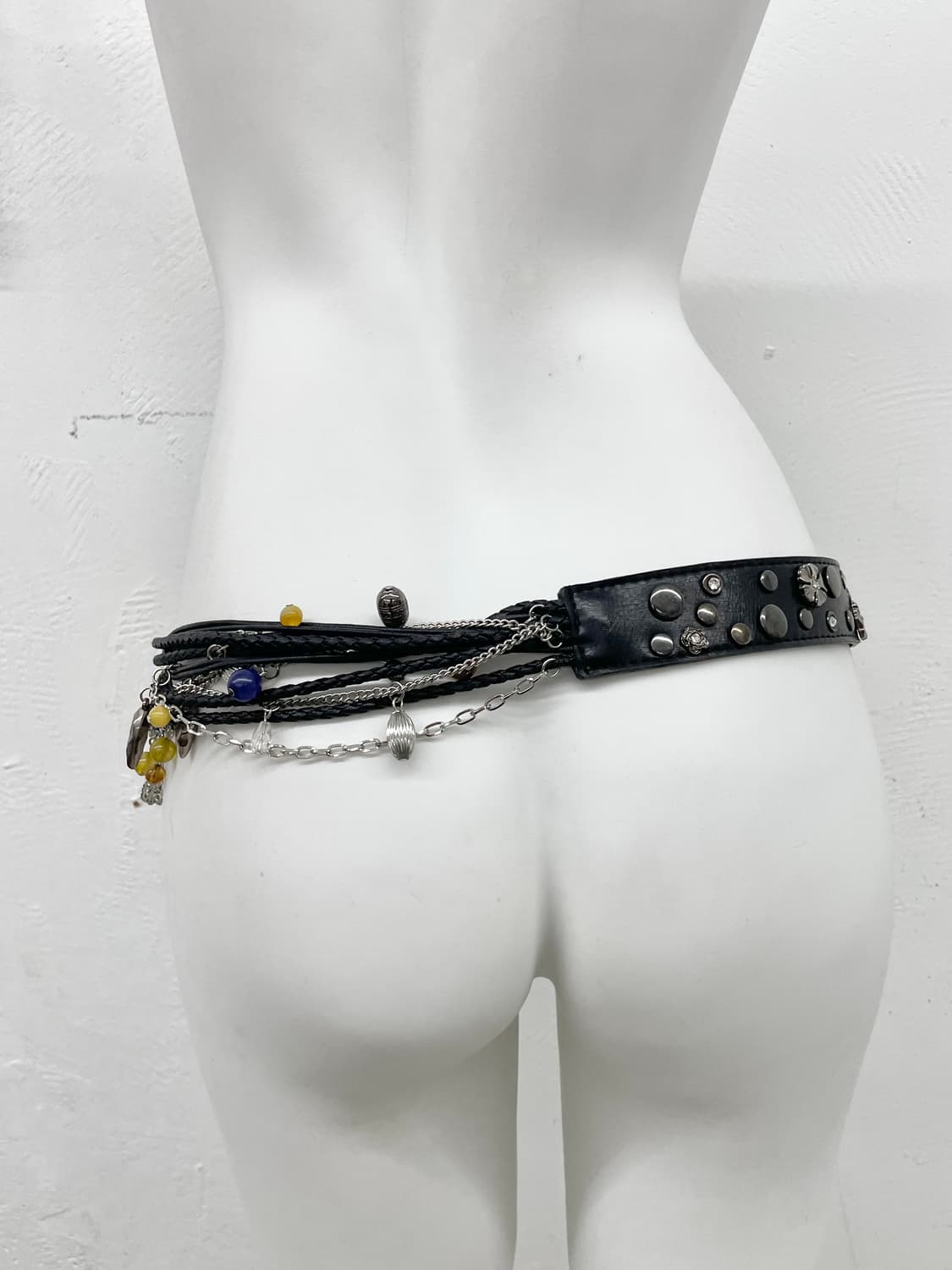 블랙페어리 레이어드 큐빅 스터드 버클 벨트 상품이미지5