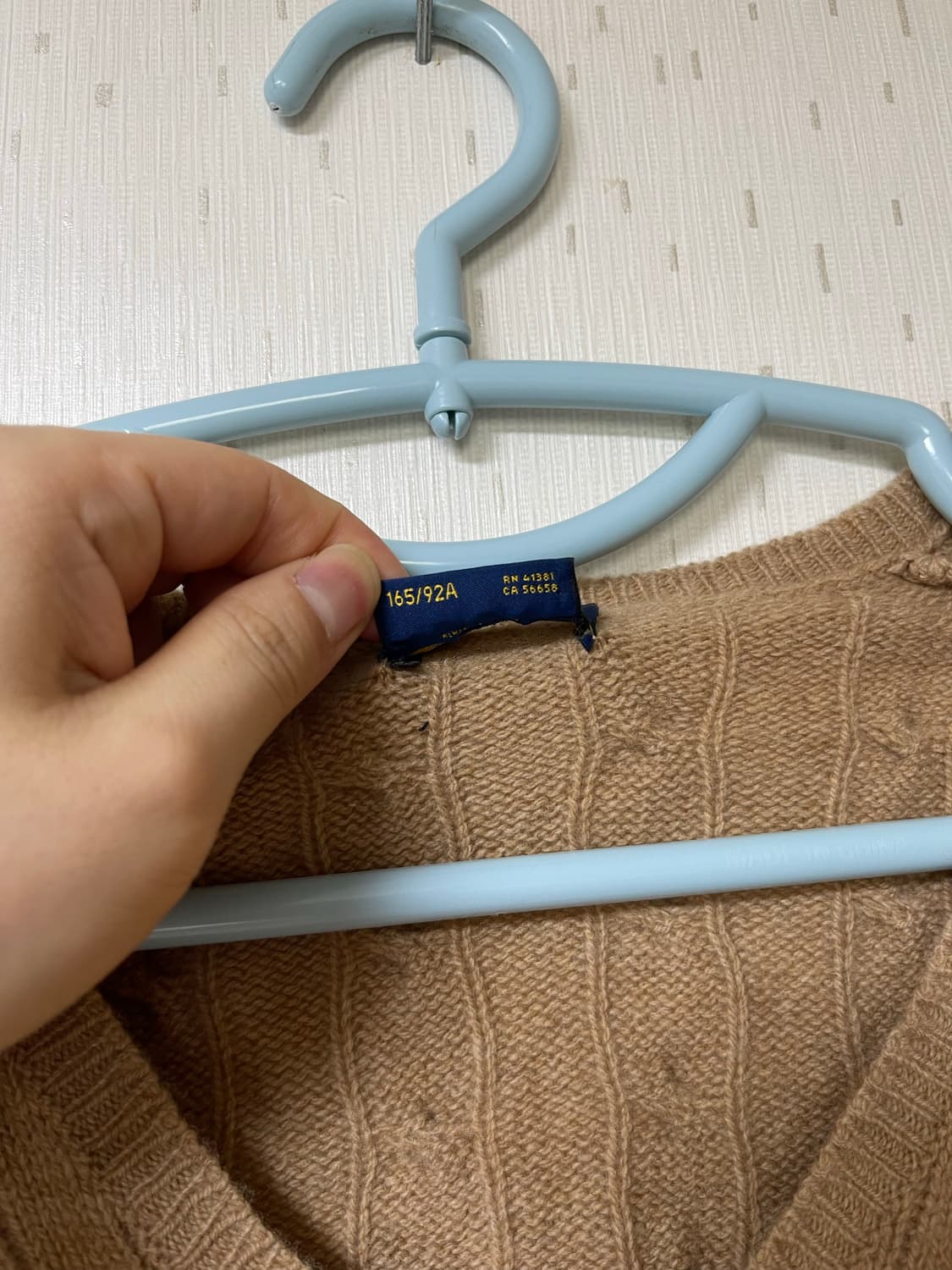 폴로 랄프로렌 정품 여성용 V넥 메리노울 캐시미어 케이블 니트 상품이미지4