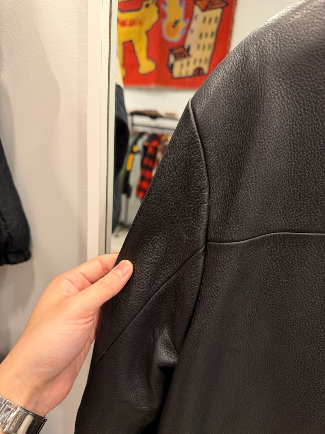 00s Levis 리바이스 레드탭 카우하이드 레더 자켓 상품이미지7