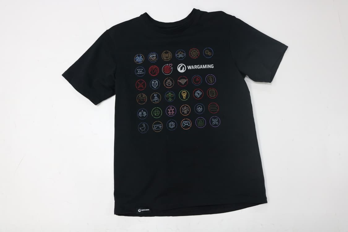 WARGAMING 워게이밍 멀티 아이콘 그래픽 블랙 반팔 티셔츠 상품이미지2