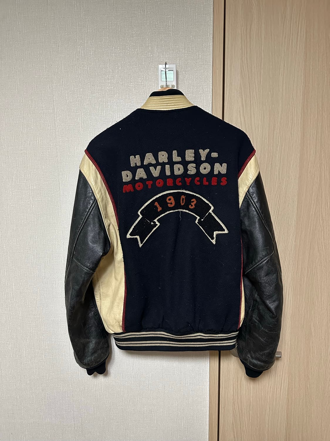 할리데이비슨 50주년 레더 바시티 자켓 상품이미지2