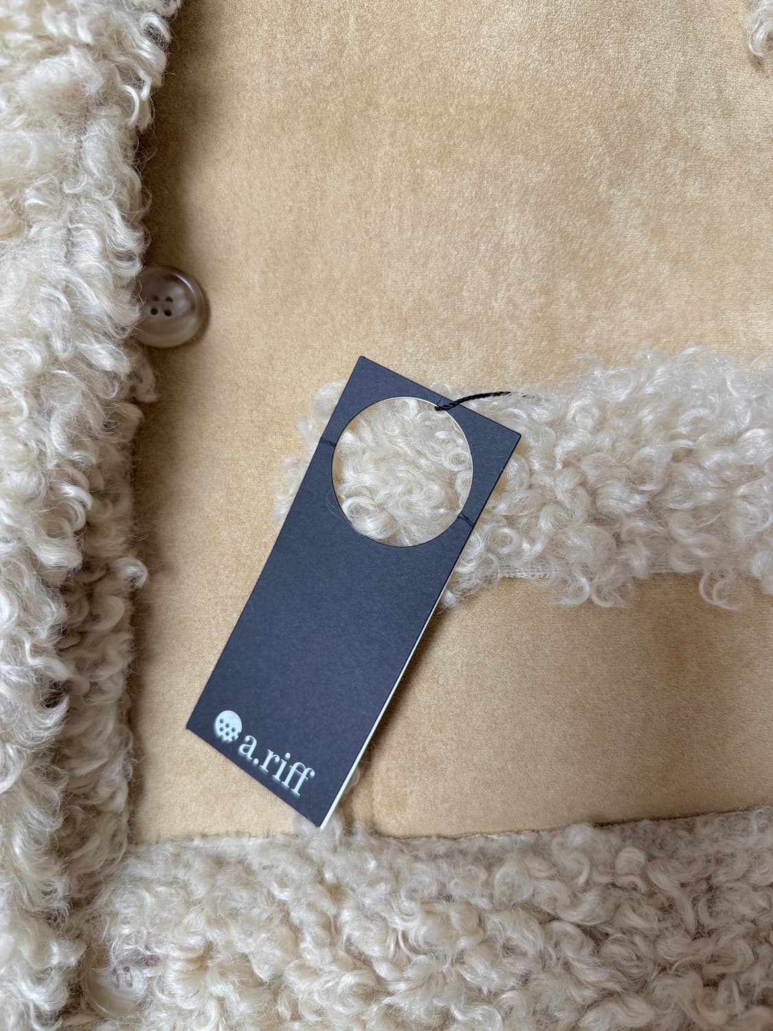 (a.riff)에이리프 하프 리버시블 무스탕 카멜 상품이미지8