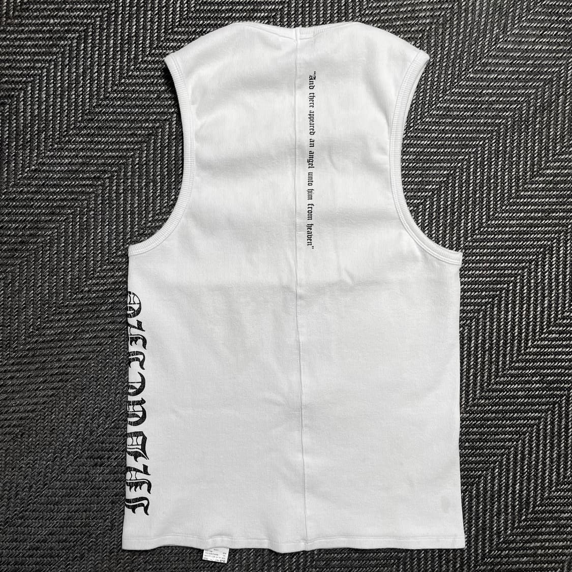 스키즘 인듀싱 로고 디테일 머슬 탑 슬리브리스 화이트y 5157 상품이미지6