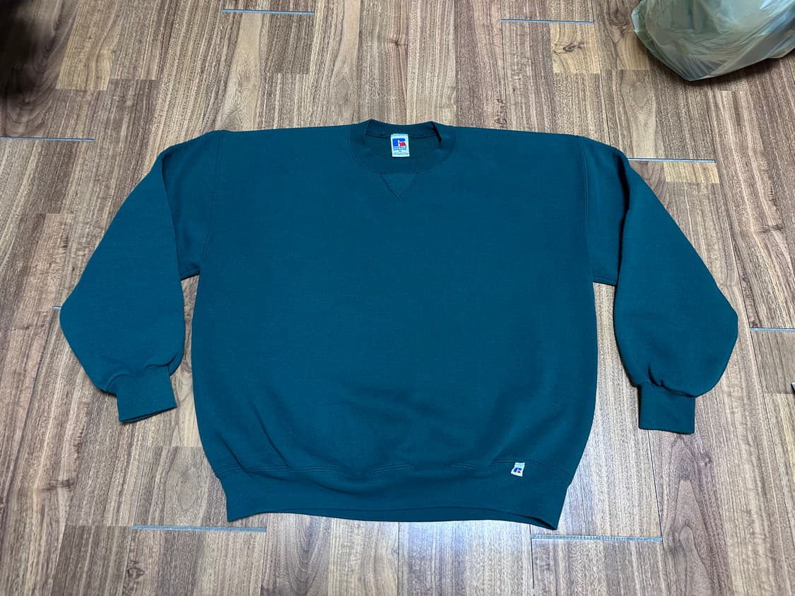 XL 90s 러셀 스웻셔츠 맨투맨 그린 made in usa 상품이미지1