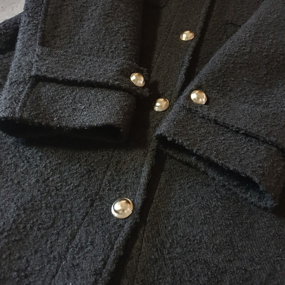 비뮤즈맨션 싱글 브레스티드 트위드 코트 36 상품이미지9