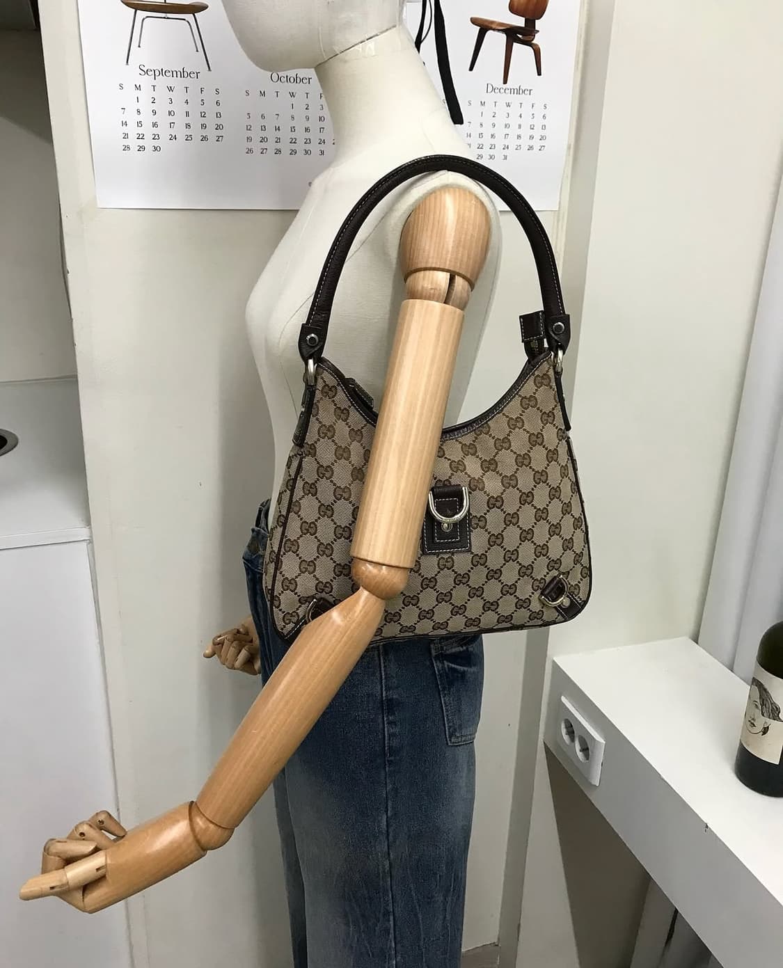 구찌 D링 자카드 재키백 호보백 가방 상품이미지9