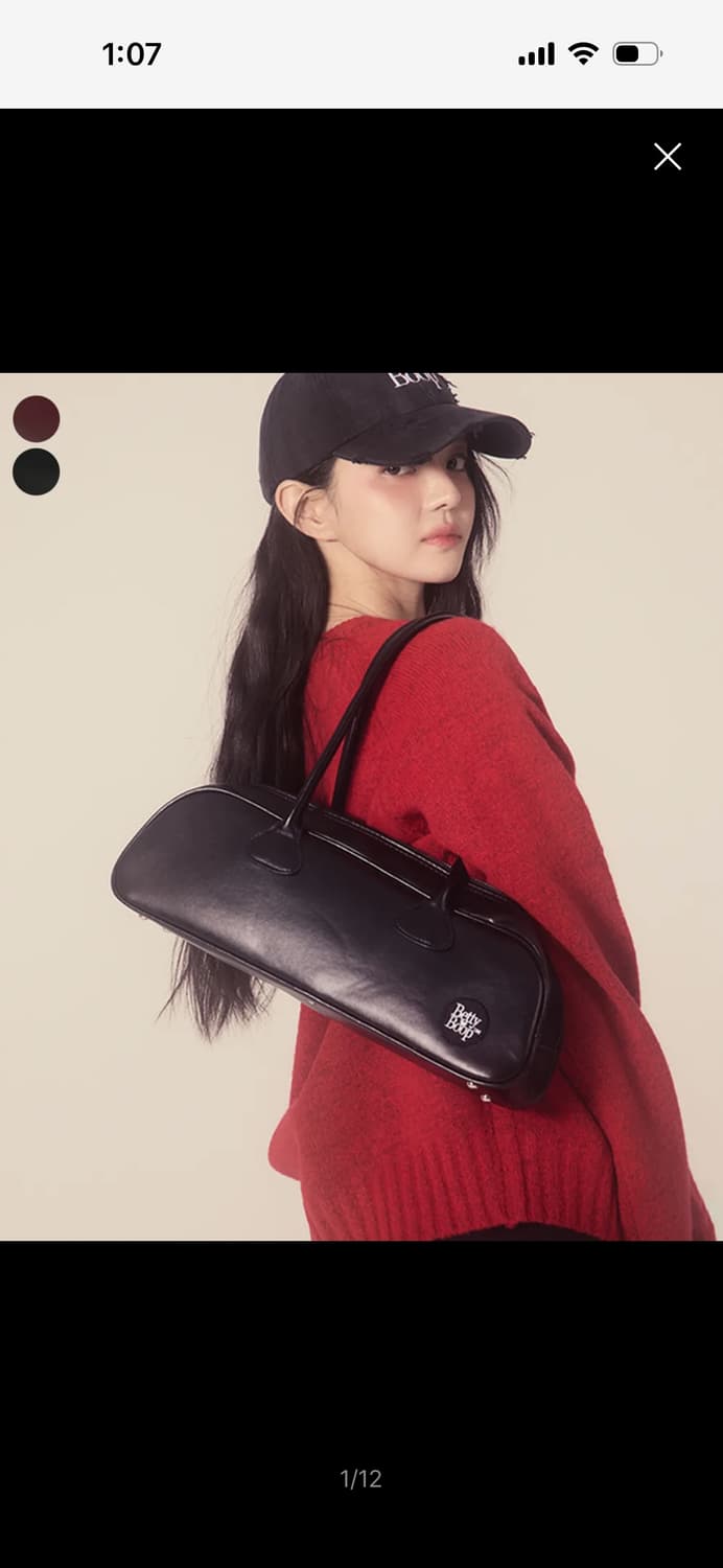 얼킨캔버스X베티붑 바게트 레더 숄더백 상품이미지1