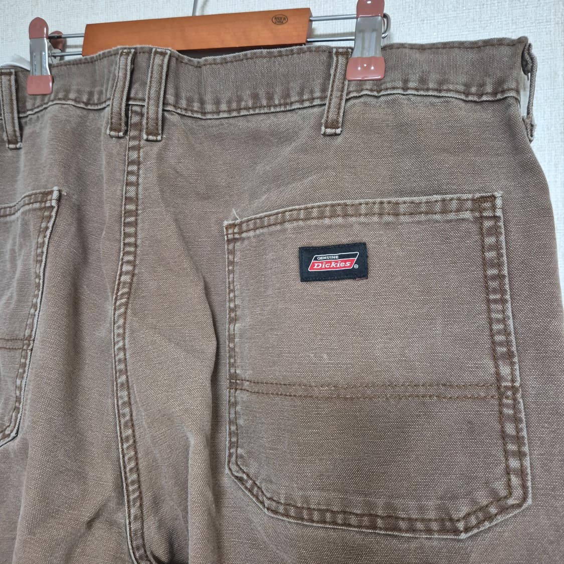 디키즈 Dickies 하드 워싱 브라운 캔버스 카펜터 팬츠 상품이미지3