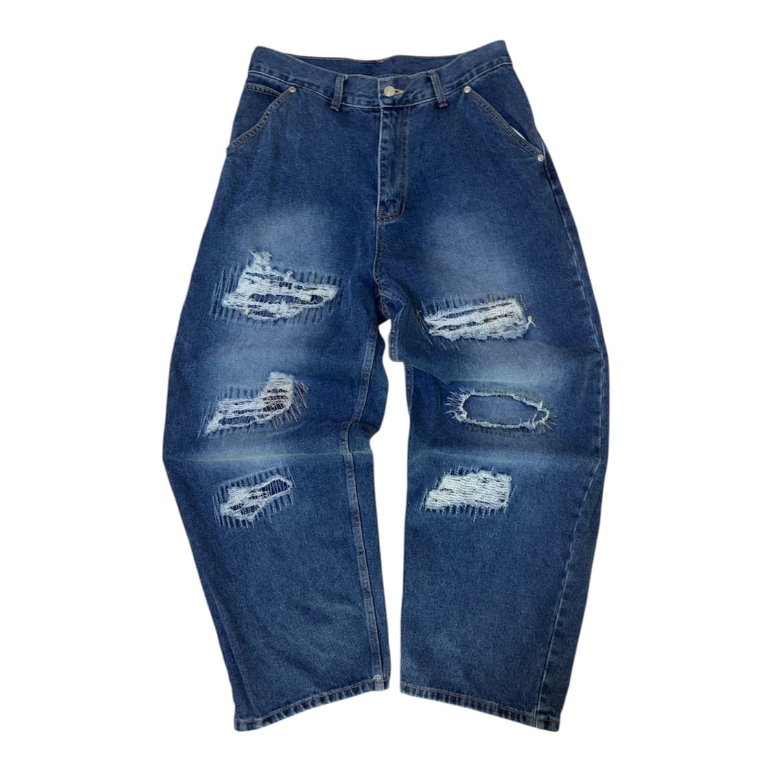 [WKNDRS] 위켄더스 벌룬핏 스티치 디스트레시드 데님팬츠 M 상품이미지1