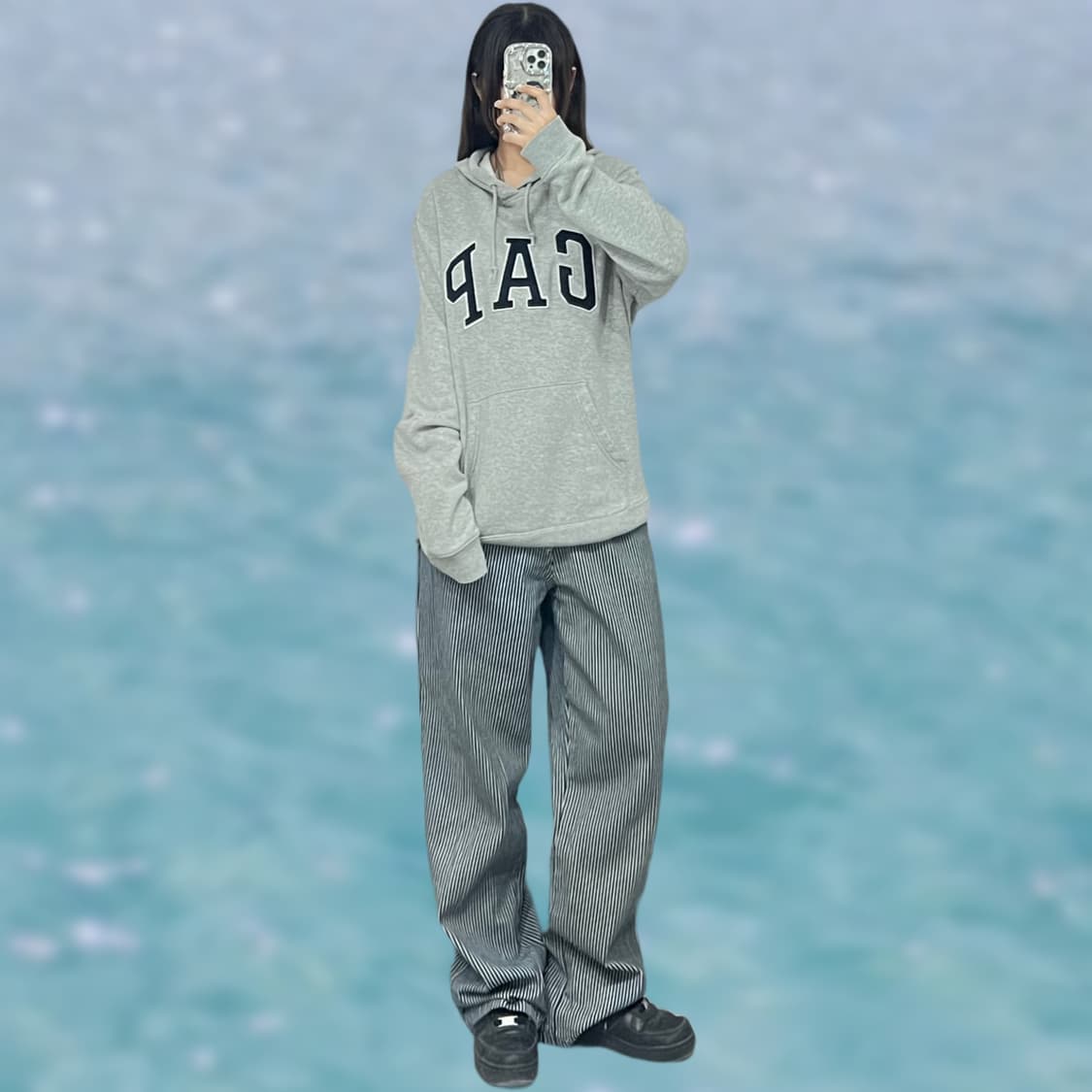 갭 빅로고 후드티 상품이미지1