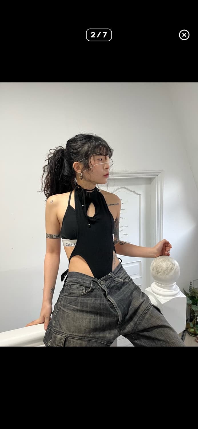 혜인서 레이어드 홀터 바디수트  상품이미지2