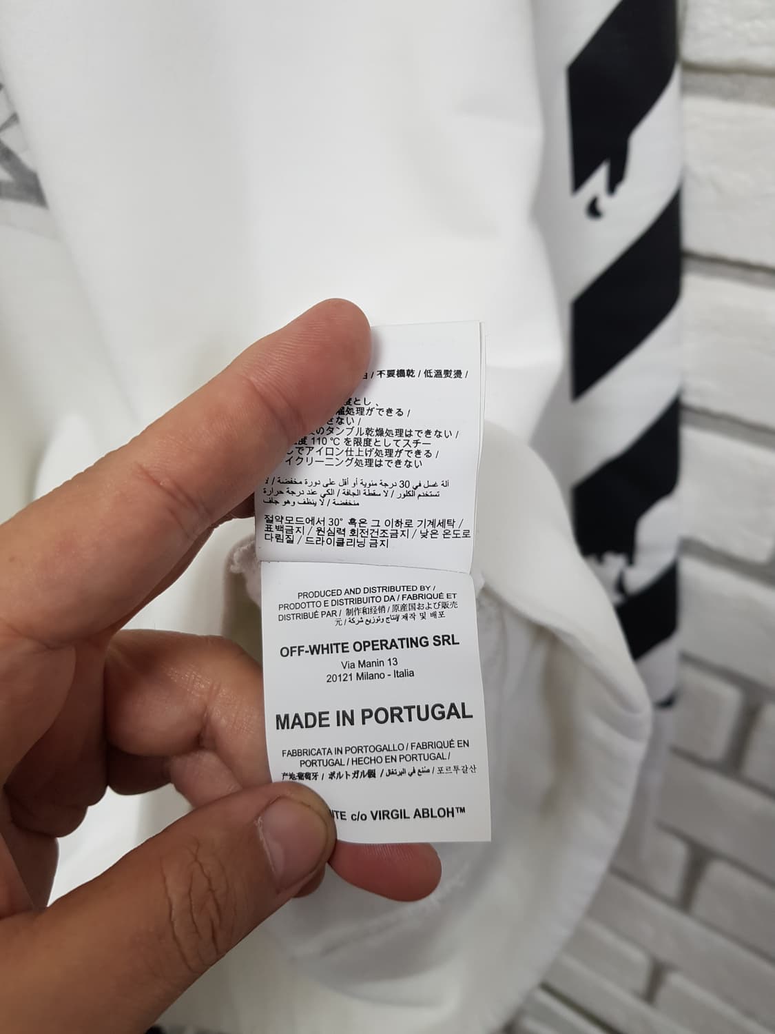 [L/100~105] 오프화이트 애로우 기모맨투맨 화이트 상품이미지8