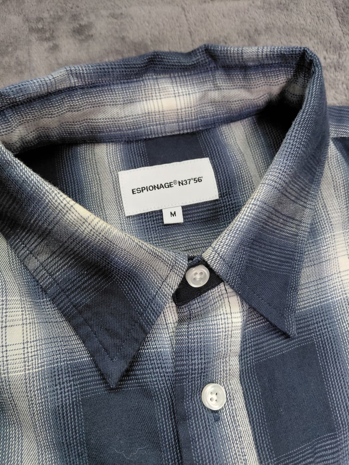 에스피오나지 옴브레 체크 셔츠 M 상품이미지5