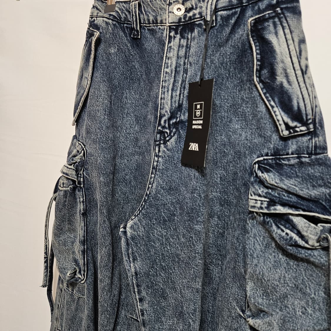 S 자라 메종스페셜 데님 카고팬츠 상품이미지2