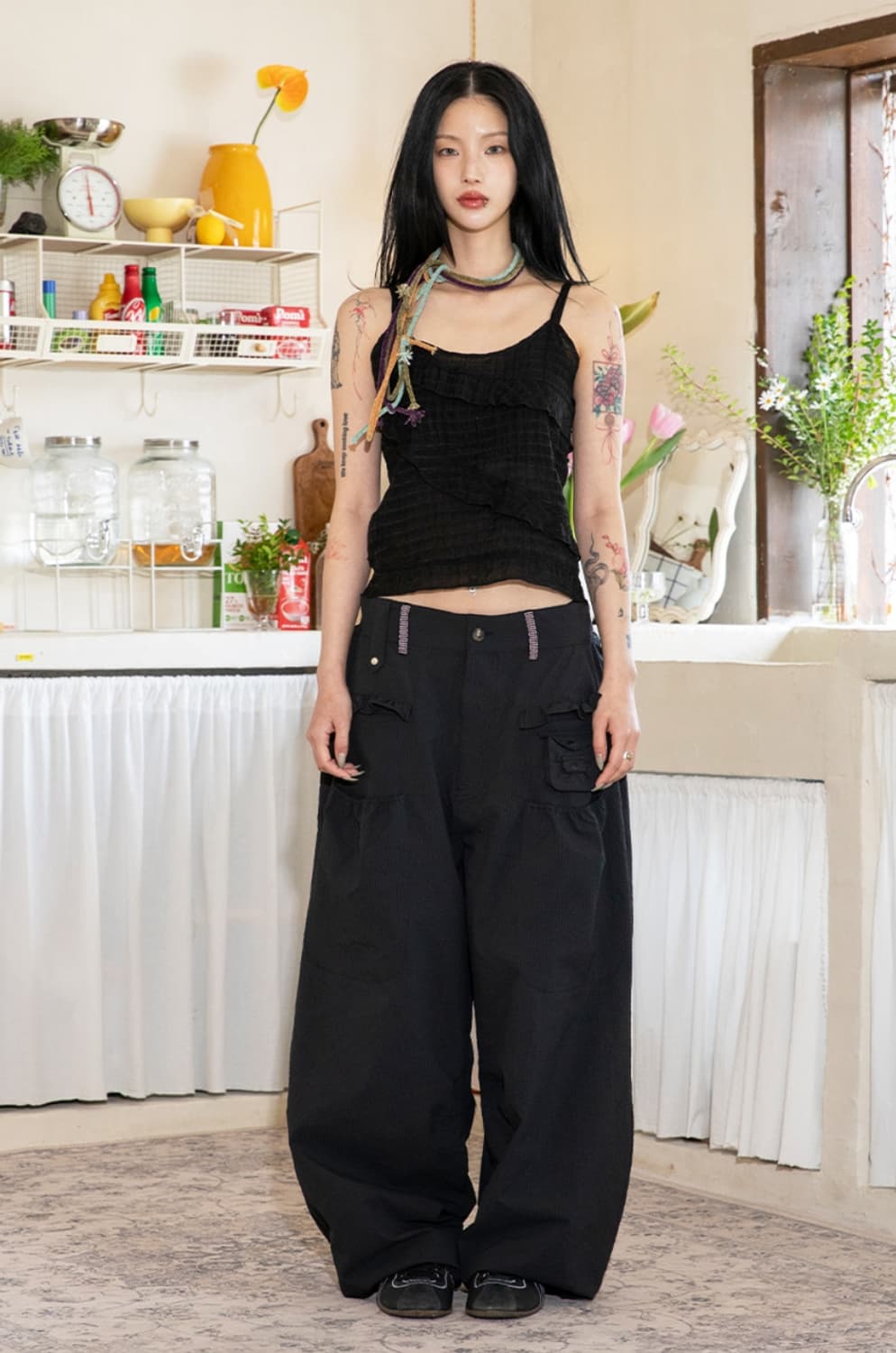 루나키후 사키 프릴 팬츠 새상품 엑스톤즈 상품이미지3