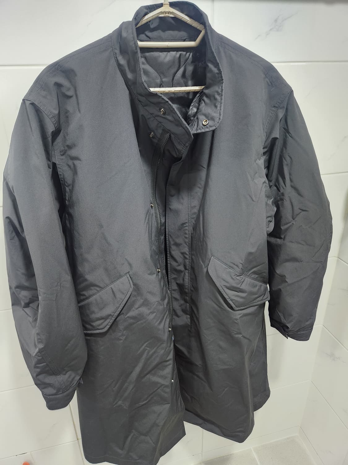 유니클로 윈드프루프 2way 코트 블랙 S 상품이미지2